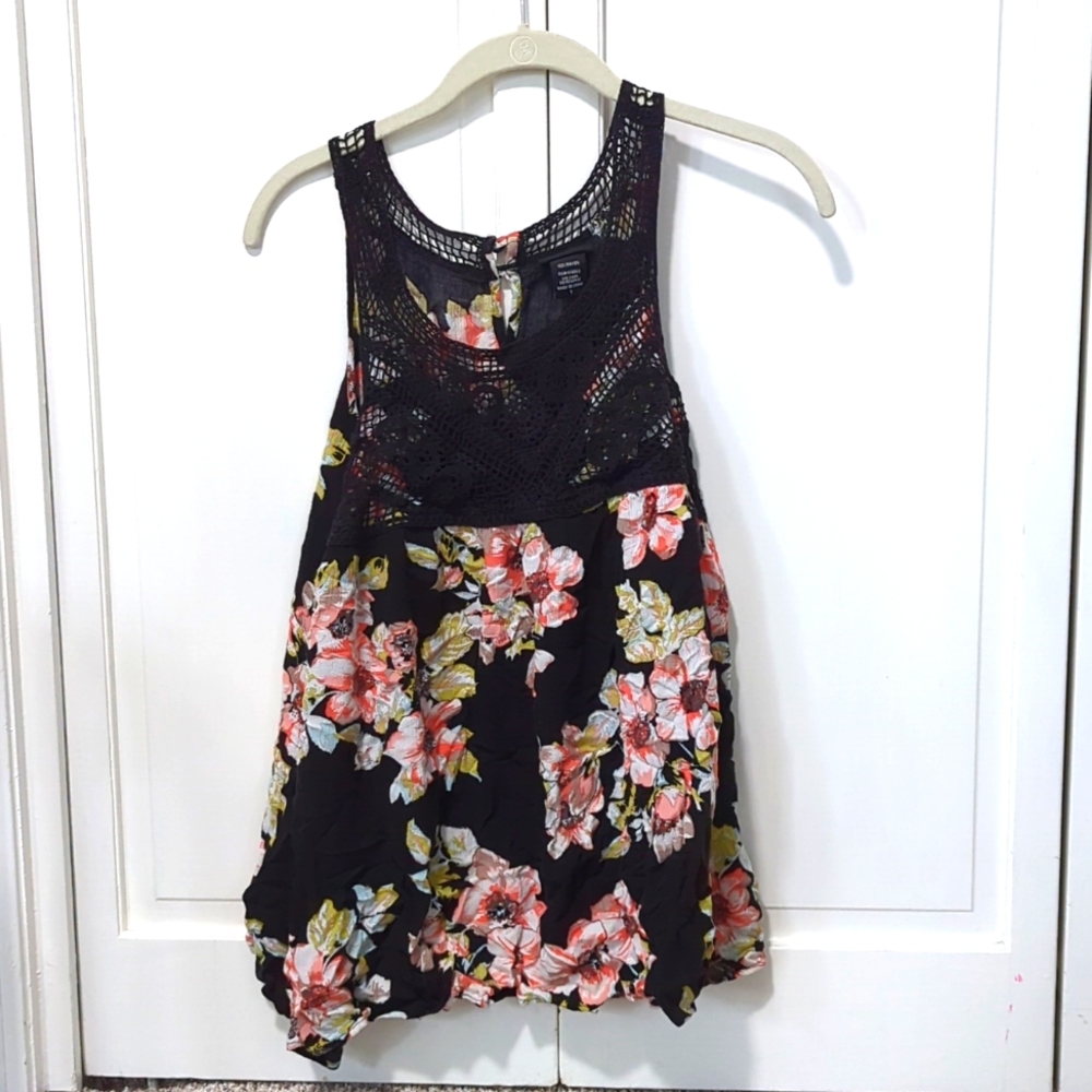 Torrid Lace Strap Floral Babydoll Top